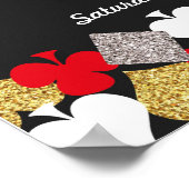 Affiche de mariage Table Plan Casino de Vegas Cart (Coin)