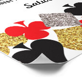 Affiche de mariage Table Plan de salle Vegas Casin (Coin)