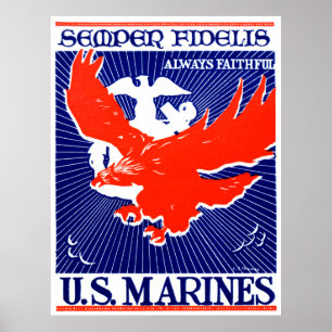 Affiche de Marine Corps de 2ÈME GUERRE MONDIALE