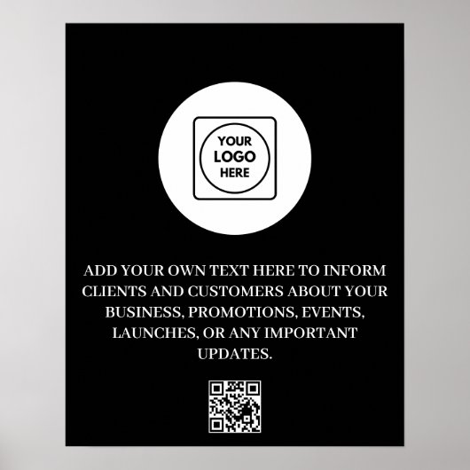 Affiche de marketing de marque de code QR de logo  (Devant)