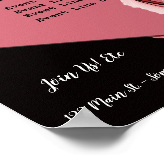 Affiche de marketing d'événements beauté et mode (Coin)