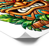 Affiche de Masque Tiki Tropical Bloom (Coin)