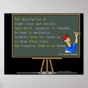 Affiche de mathématiques d'Isaac Newton