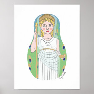 Affiche de Matriochka de la déesse romaine Juno