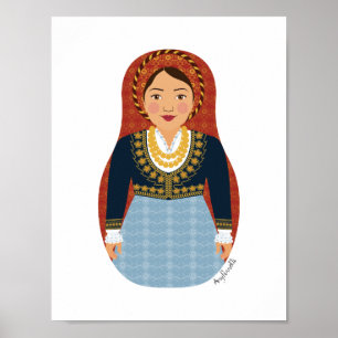 Affiche de Matryoshka grecque