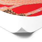 Affiche de Matryoshka indienne (rouge) (Coin)