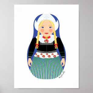 Affiche de Matryoshka néerlandaise