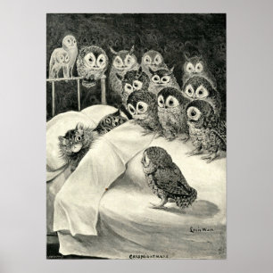 Affiche de matte du cauchemar du chat