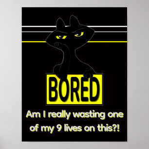 Affiche de mauvaise danse Sarcastic Black Cat
