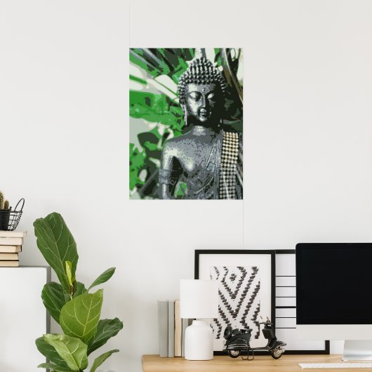 Affiche de méditation Bouddha paisible – Art mural (Bureau à domicile)