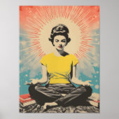 Affiche de méditation imprimable Rétro Yoga Imprim (Devant)