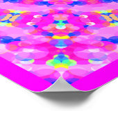 Affiche de méditation Kaleidoscope Rose avec petit (Coin)