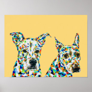 Affiche de mélange de Berger allemand Shar pei et