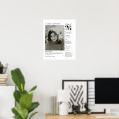 Affiche de mémoire de photo de senior de la promot (Bureau à domicile)