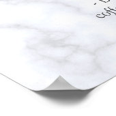 Affiche de menu abstrait noir en marbre blanc mode (Coin)