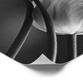 Affiche de menu abstrait noir et blanc moderne (Coin)