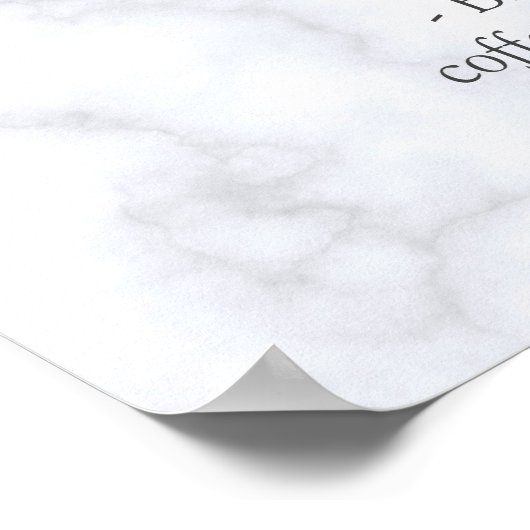 Affiche de menu abstrait noir et blanc moderne (Coin)