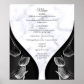 Affiche de menu abstrait noir sur fond blanc moder (Devant)
