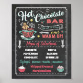 Affiche de menu de bar à chocolat chaud pour fête (Devant)