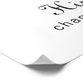 Affiche de menu de bar de mariage à calligraphie m (Coin)