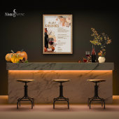 Affiche de menu de bar de Thanksgiving à fleurs di