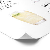 Affiche de menu de cocktail de mariage Boissons Si (Coin)
