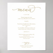 Affiche de menu de mariage élégant à l'écriture do (Devant)