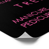 Affiche de menu de salon de glitter Léopard Rose (Coin)