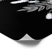 Affiche de menu du salon de glitter noir et rose (Coin)