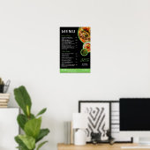 Affiche de menu élégant et personnalisable pour re (Bureau à domicile)