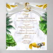 Affiche de menu tropical romantique (Devant)