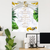 Affiche de menu tropical romantique (Bureau à domicile)
