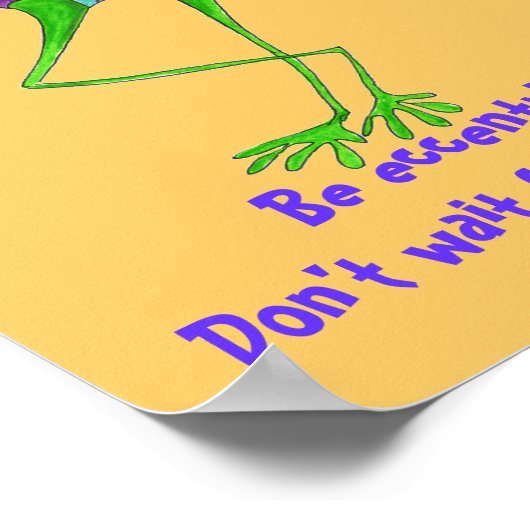 Affiche de message de grenouille (Coin)