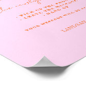 Affiche de message de livre d'or Memoring (Coin)