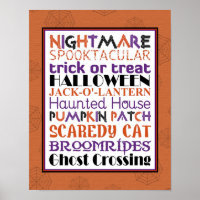Affiche de métro d'art Halloween