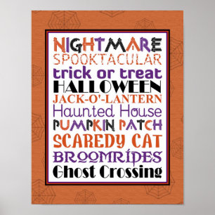 Affiche de métro d'art Halloween