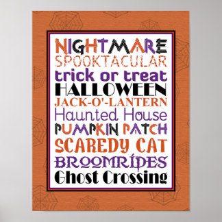 Affiche de métro d'art Halloween