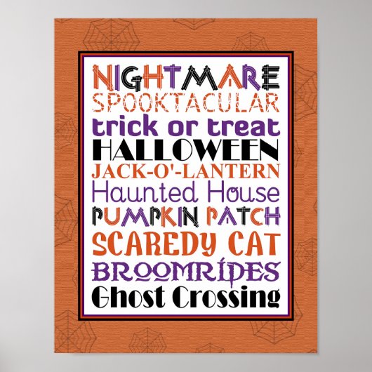 Affiche de métro d'art Halloween (Devant)