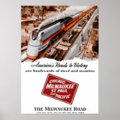 Affiche de Milwaukee Road pendant la Seconde Guerr (Devant)