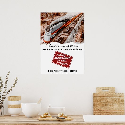 Affiche de Milwaukee Road pendant la Seconde Guerr (Cuisine)