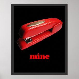 Affiche de mine d'agrafeuse