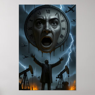 Affiche de mise en garde contre la tempête surréal
