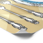 Affiche de mise en place de table de restaurant (Coin)