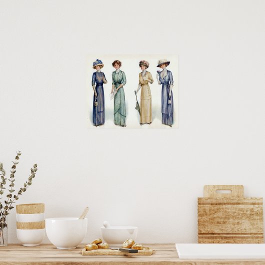 Affiche de mode édouardienne 1912 (Cuisine)