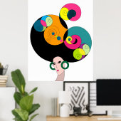 affiche de mode vintage (Bureau à domicile)