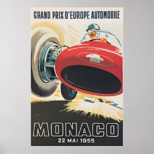 Affiche de Monaco Course Automobile Art Grand Prix