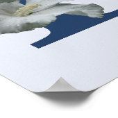 Affiche de monogramme initiale B de fleur d'Hibisc (Coin)