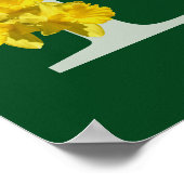 Affiche de monogramme initiale B de jonquille (Coin)