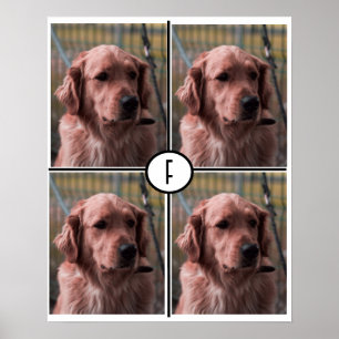 Affiche de monogramme photo Ajoutez vos propres im