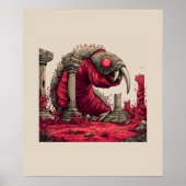 Affiche de Monstre Ver Alien Rouge Géant (Devant)